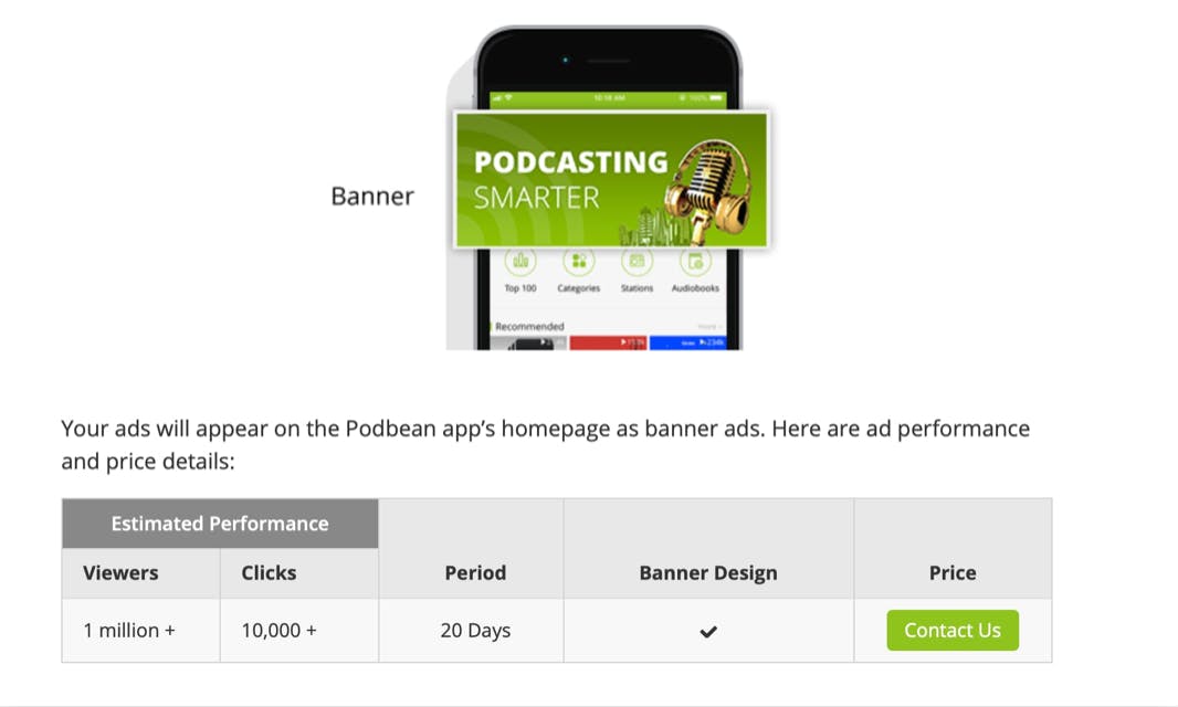 Podbean ad campaign breakdown