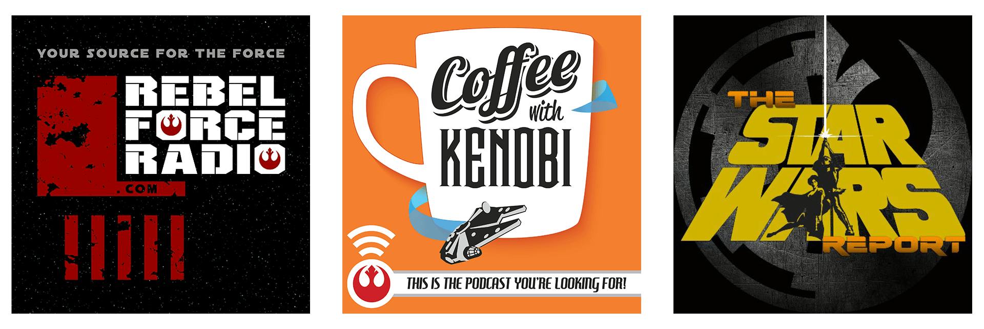 Podcast cover art with star wars imagry